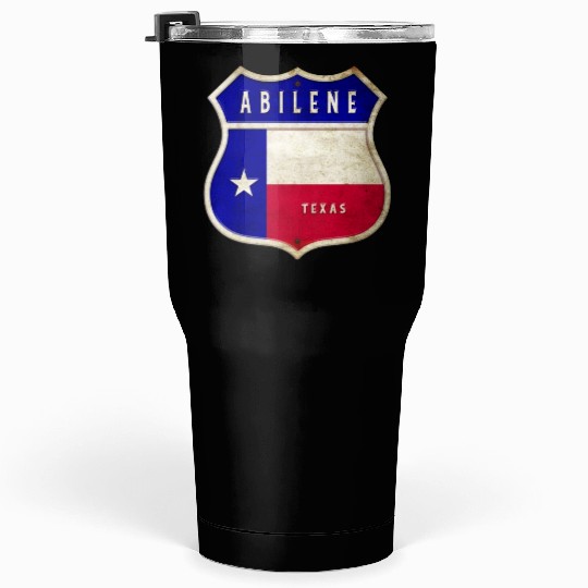 Abilene Texas crest flags design Tumblers 30 Oz