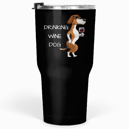 Funny Dogue De Bordeaux Drinking Wine Dog Tumblers 30 Oz