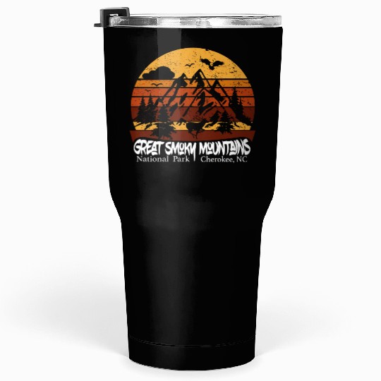 Great Smoky Mountains Cherokee Nc Vintage Souvenir Tumblers 30 Oz