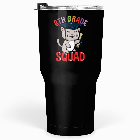 8th Grade Squad Cat Back To School Tumblers 30 Oz