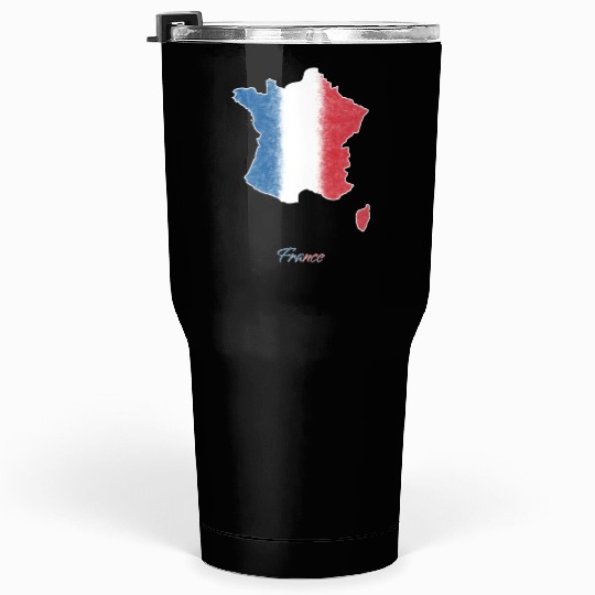 Stylized France Map Tumblers 30 Oz