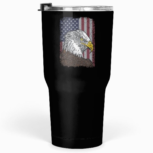 Bald Eagle - American Flag - Patriotic Tumblers 30 Oz
