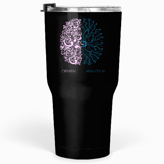 brain creativ nerd geek school genius analytic pc Tumblers 30 Oz