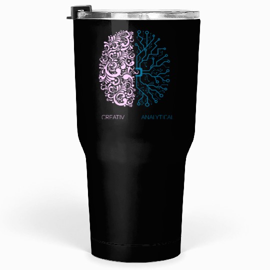 brain creativ nerd geek school genius analytic pc Tumblers 30 Oz