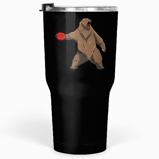 Disc Golf Grizzly Brown Bear Tumblers 30 Oz