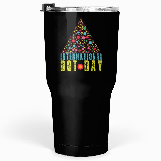 Colorful Triangle Pattern International Dot Day Tumblers 30 Oz