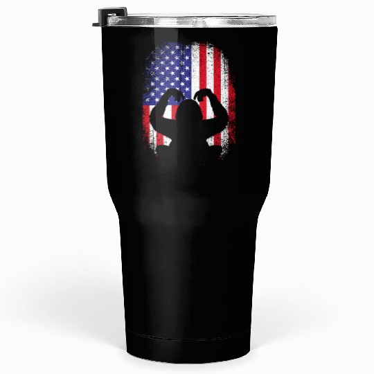 4th Of July American Flag Patriotic Orangutan Tumblers 30 Oz
