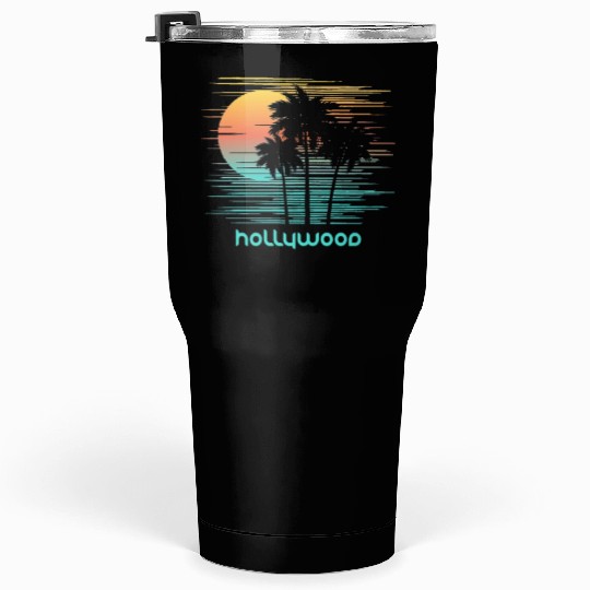 Hollywood California Stylish Souvenir Vacation Tumblers 30 Oz
