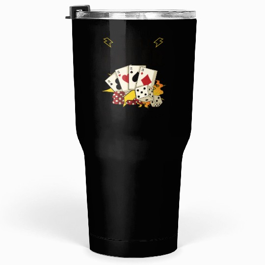 Poker Casino Poker Player Gambling Roulette Gift Tumblers 30 Oz