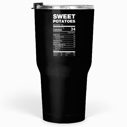 Sweet Potato Nutrition Funny Lazy Matching Tumblers 30 Oz