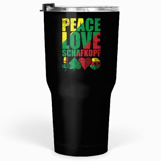 Peace Love Sheepshead Card Game Playing Card Tumblers 30 Oz