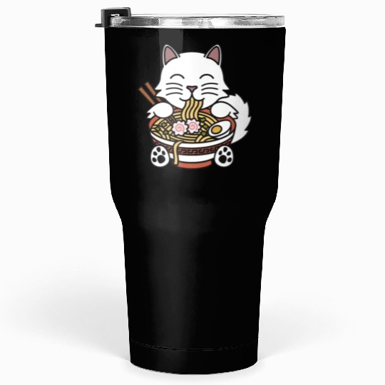 Persian Cat Ramen Noodles Tumblers 30 Oz