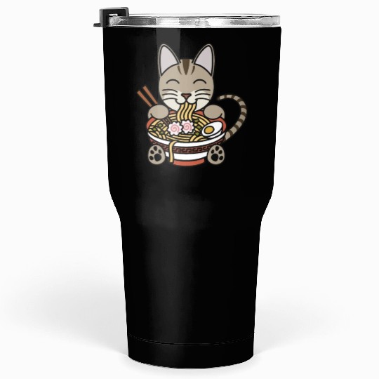 Devon Rex Cat Ramen Noodles Tumblers 30 Oz
