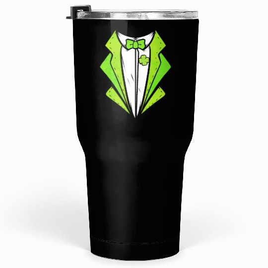 Green Outfit With Bow For St. Patricks Day Tumblers 30 Oz