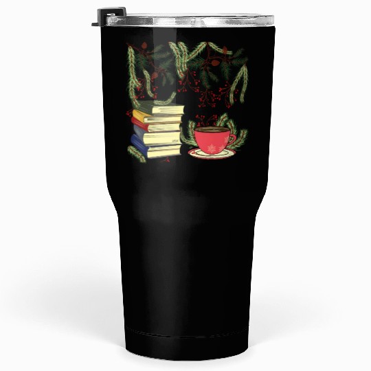 Winter Books and Tea Tumblers 30 Oz