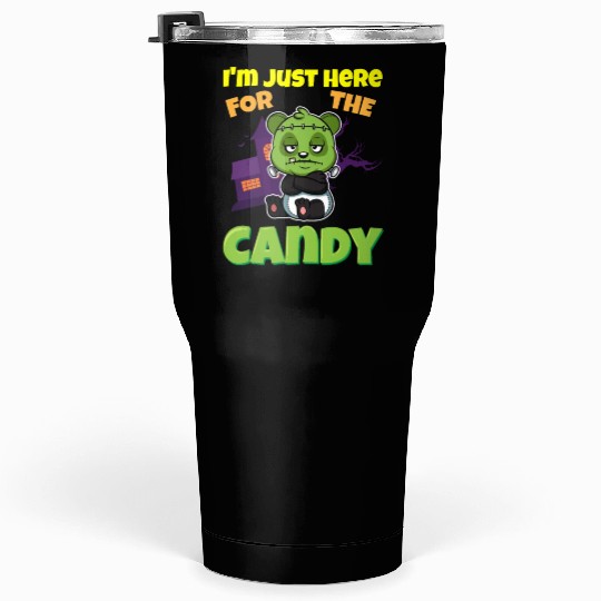 I'm Just Here For The Candy Scary Halloween Beast Tumblers 30 Oz