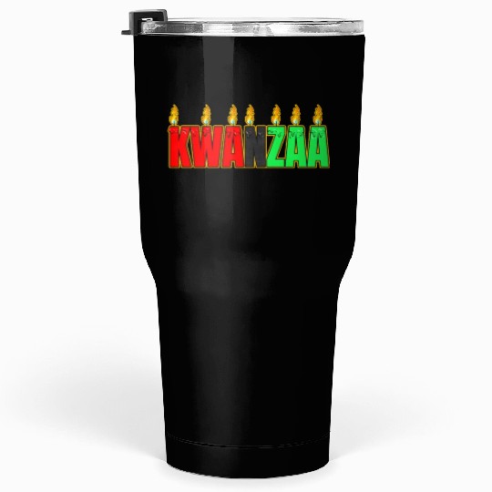 Afro American Candle Kinara Kwanzaa Tumblers 30 Oz
