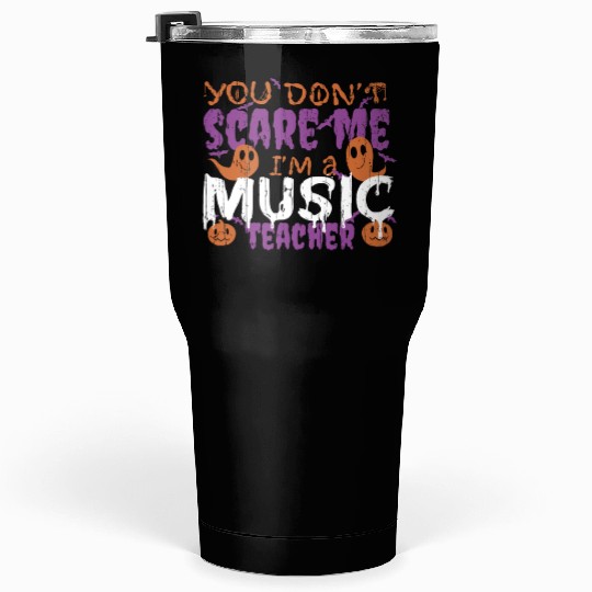 Ghost Pumpkin Music Teacher Halloween Tumblers 30 Oz