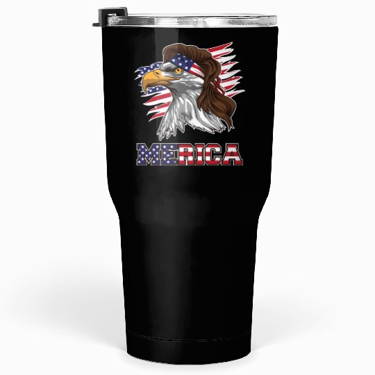 American Bald Eagle Mullet Merica Bird Of Prey Tumblers 30 Oz