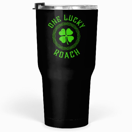 One Lucky Roach Irish Family Four Leaf Clover Tumblers 30 Oz