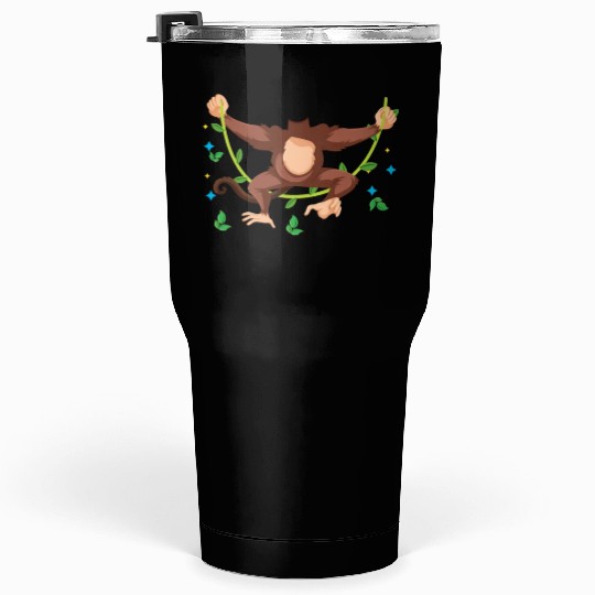 Funny Animal Vine Monkey Costume For Halloween Tumblers 30 Oz