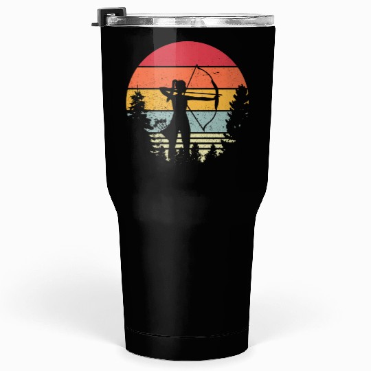 Archery Lady Bows And Arrows Hunting Sports Tumblers 30 Oz