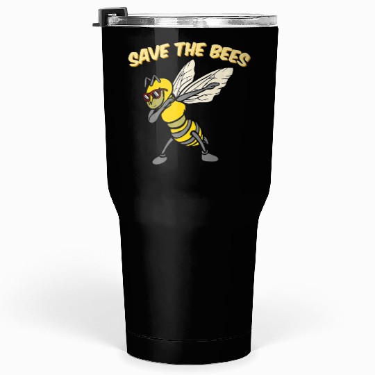 Save The Bees Tumblers 30 Oz Dabbing Bumblebee Bee Earth Pl