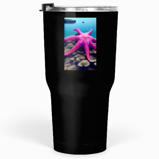 Pink starfish Tumblers 30 Oz