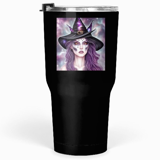 Witchy Girl Dark Woman Art Magical Girl Artwork Tumblers 30 Oz