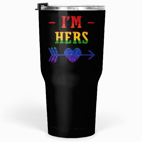 I'm Hers Lesbian Couple Matching Tumblers 30 Oz