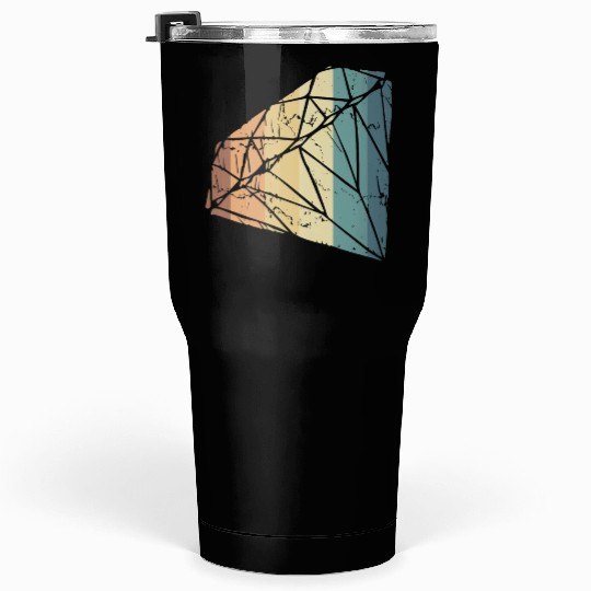 Vintage Diamond Gemstone Jewelry Jeweler Coral Tumblers 30 Oz