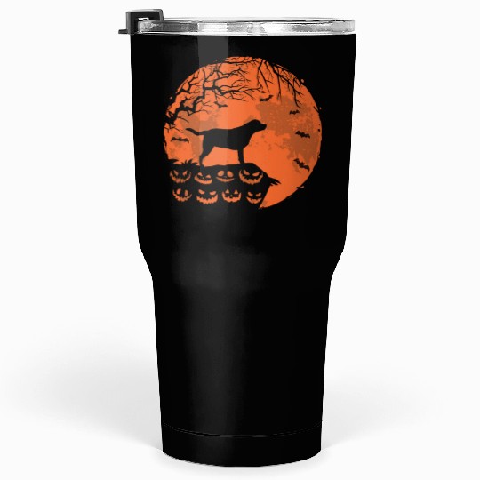 Labrador Retriever And Moon Halloween Dog Lover Tumblers 30 Oz