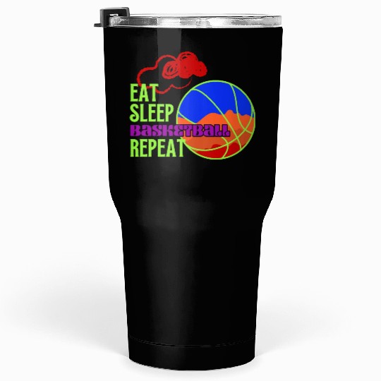Red Cloud Eat Sleep Basketball Repeat funny sport. Tumblers 30 Oz