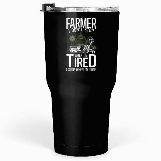 Farming Farmer Tractor Vintage Tumblers 30 Oz