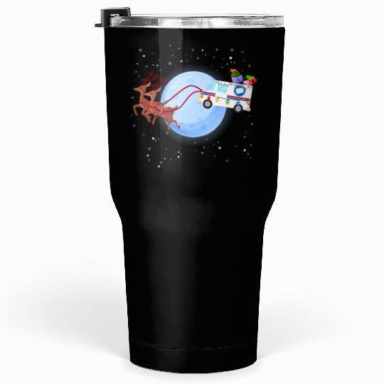 Postal Worker Christmas Mail Truck Funny Mailman Tumblers 30 Oz