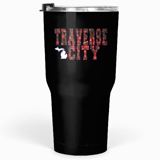 Traverse City Michigan Cherry Graphic T Tumblers 30 Oz