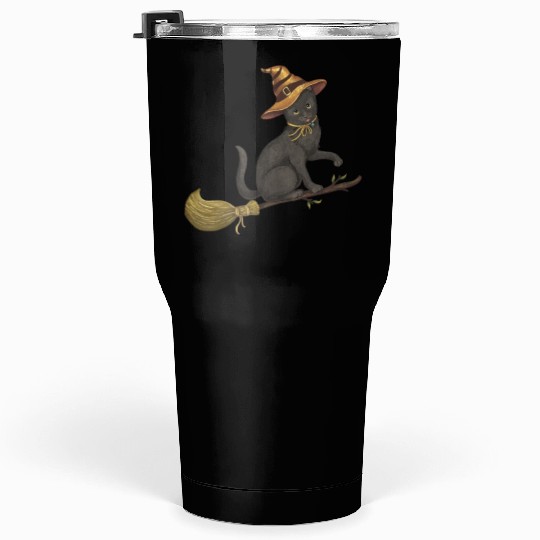Black Cat Witch Tumblers 30 Oz
