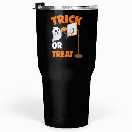 Creepy Basketball Pumpkin Ghost A Trick Or Treat Tumblers 30 Oz