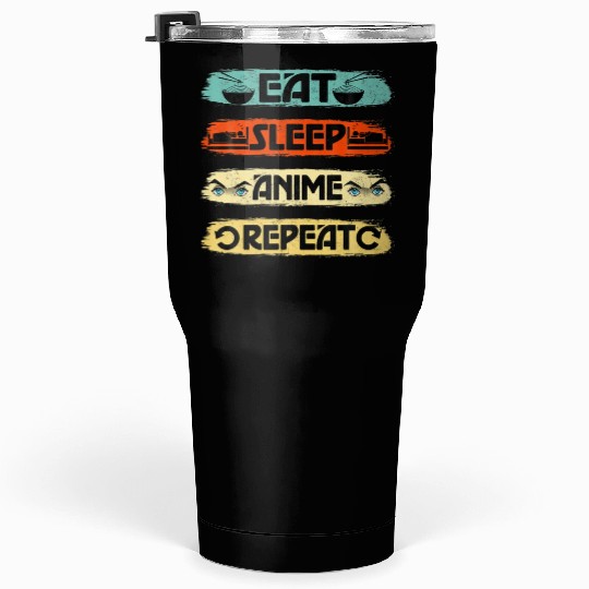 Eat Sleep Anime Repeat Ramen Kawaii Japanese Tumblers 30 Oz
