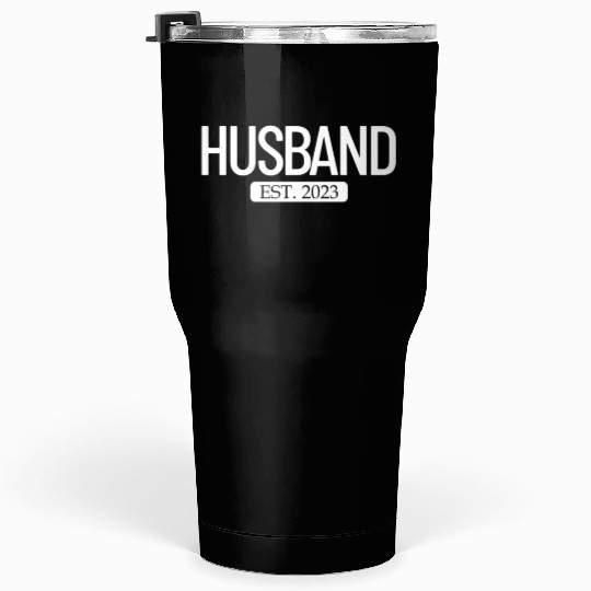 Husband Est. 2023 Matching Couple Newlywed Married Tumblers 30 Oz