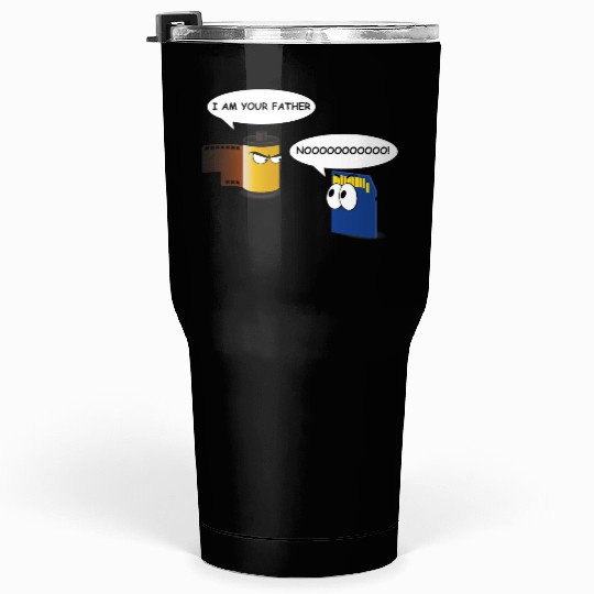 Funny photography Tumblers 30 Oz with father and son film a