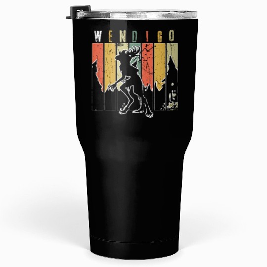 Retro Folk Wendigo Halloween Cryptid Monster Tumblers 30 Oz
