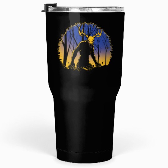 Wendigo Folk Creature Forest Cryptid Halloween Tumblers 30 Oz