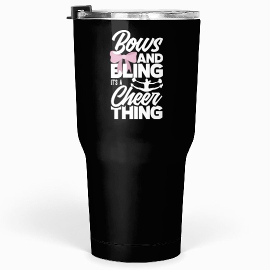 Bows And Bling It's A Cheer Thing Cheerleading Tumblers 30 Oz