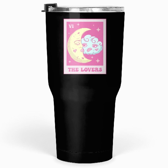 Coquette Aesthetic Pink Tarot Card The Lovers Tumblers 30 Oz