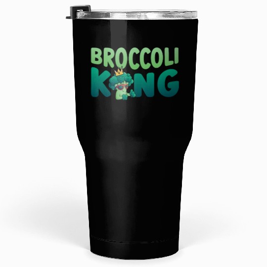 Broccoli King Vegetarian Vegetable Veggies Vegan Tumblers 30 Oz