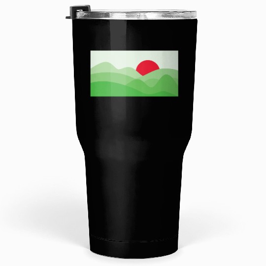 Minimalist Sun Green Tumblers 30 Oz