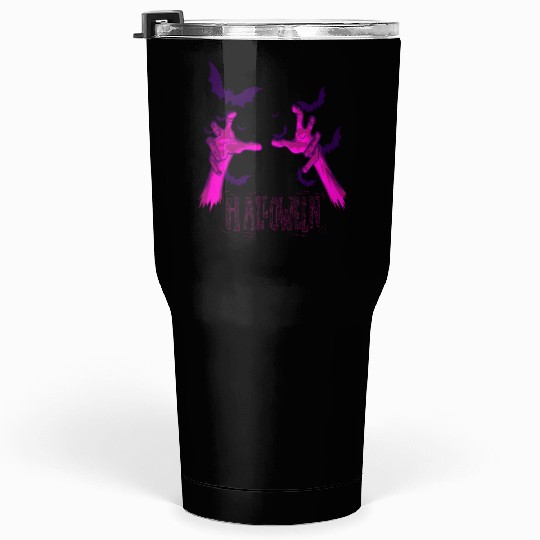 Creepy Zombie Costume Bats Halloween Tumblers 30 Oz