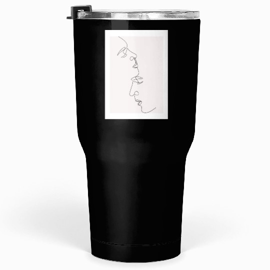 Couple Kiss line art Art Print Tumblers 30 Oz