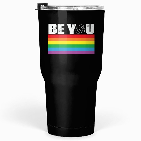 LBGT Flag Gay Pride Human Be You Tumblers 30 Oz